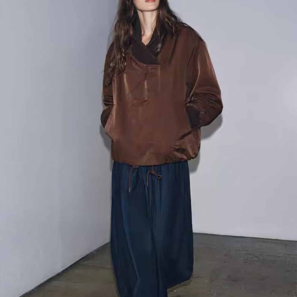 Women's new loose ribbed cotton jacket Coat