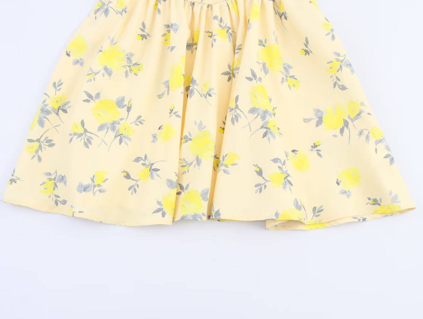 Women's New Fashion Flower Printed Poplin suspender Mini Dress