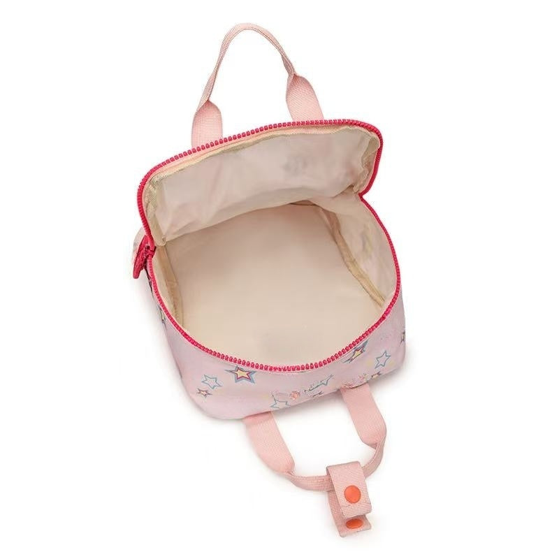 Children's New Three-dimensional Star Design Large Capacity Zipper Cute Printed Backpack Backpack.