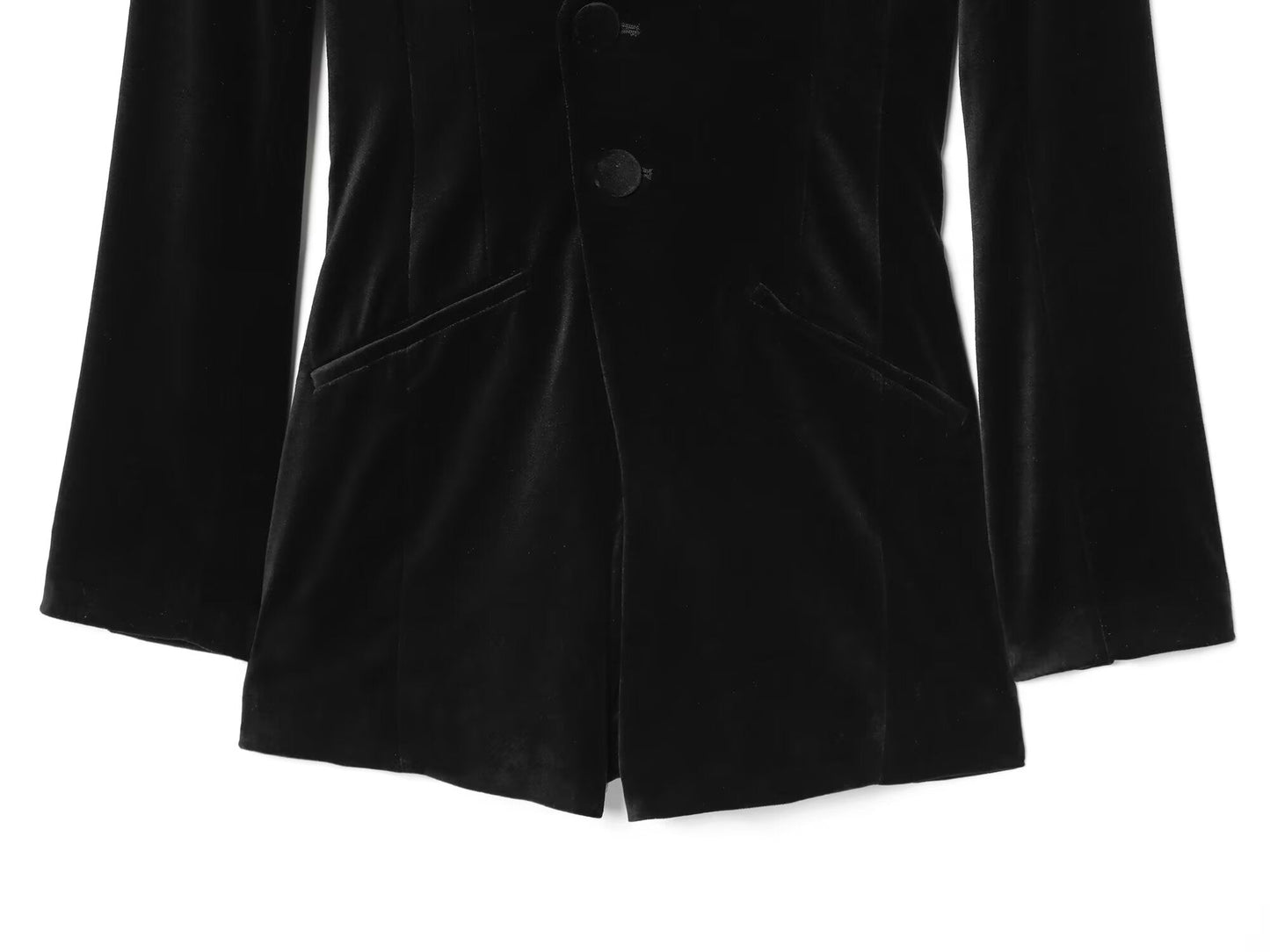 Women's flat velvet V-neck short Blazer jumpsuit