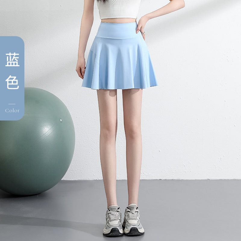 Women's New Summer Tennis Yoga Sun Protection Skirt Anti-exposure A-bag Hip Skirt
