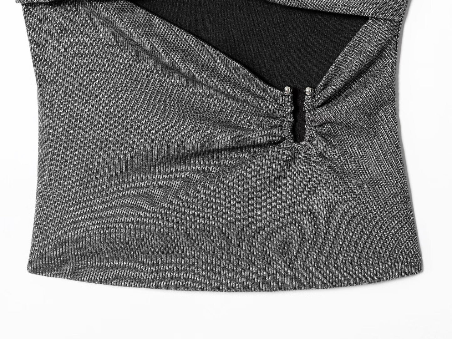 Women's chic Fashion opening design elastic strapless top