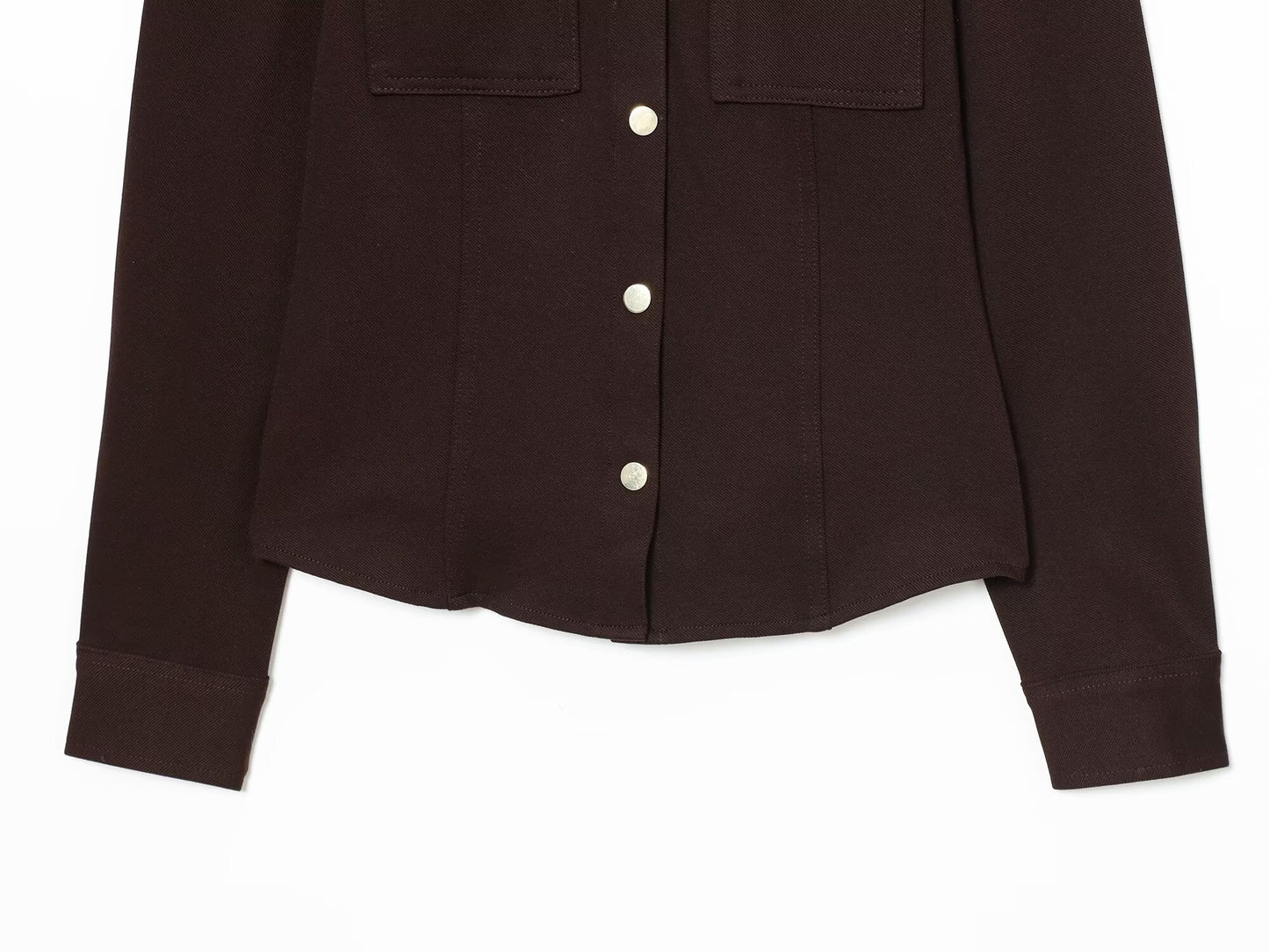 Women's 2 pieces slim single breasted crepe shirt+Pants