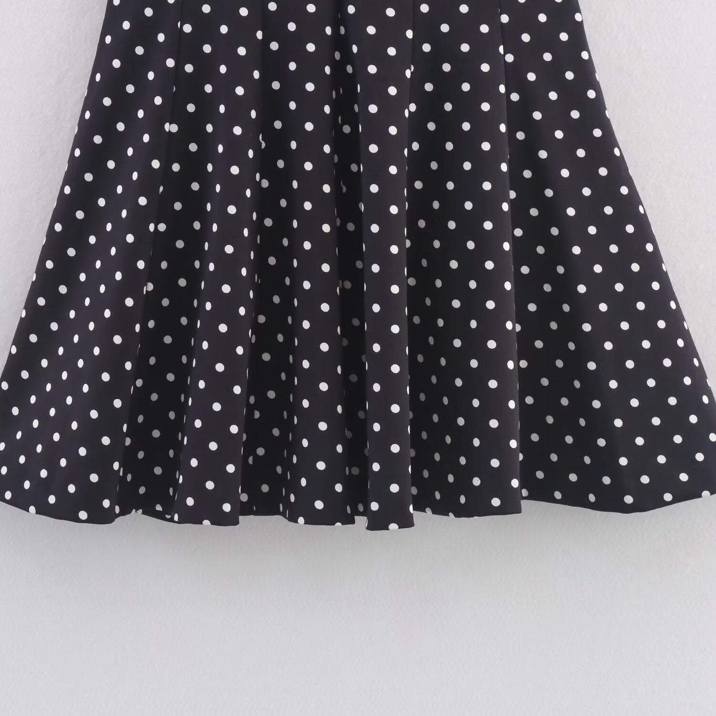 Women's summer fashion polka dot hanging neck mini dress