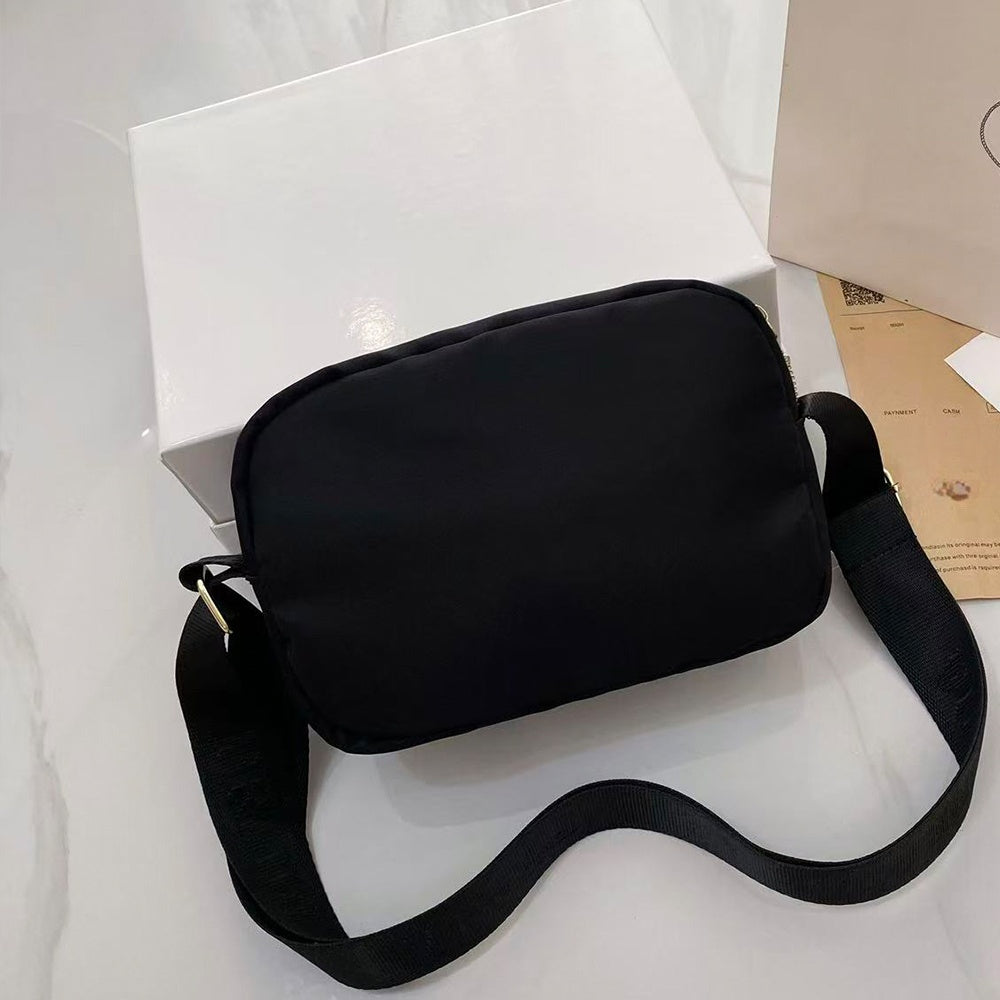 Women's 2025 Casual Joker Nylon Wide Shoulder Strap Waterproof Messenger Bag Shoulder Bag Mobile Phone Bag