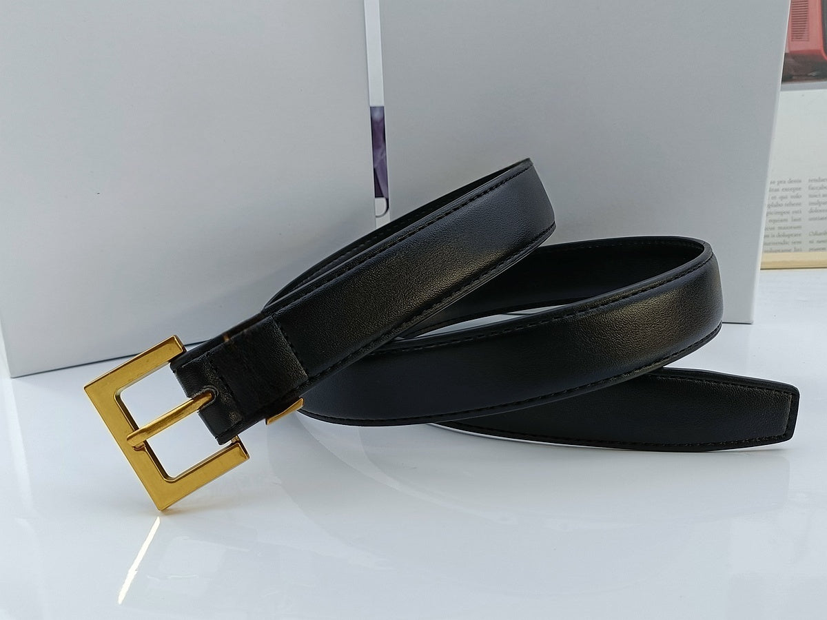 Women's 2025 New Casual Fashion Joker Multi-color Pin Buckle Design Women's Thin Belt Belt