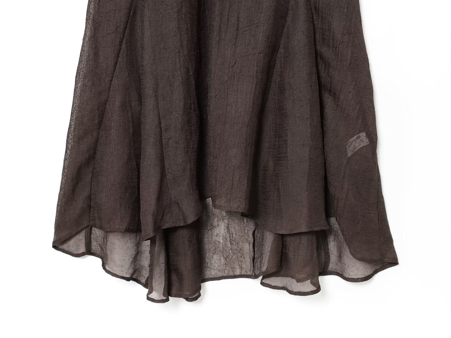 Women's new fashion with Belt loose semi transparent MIDI dress