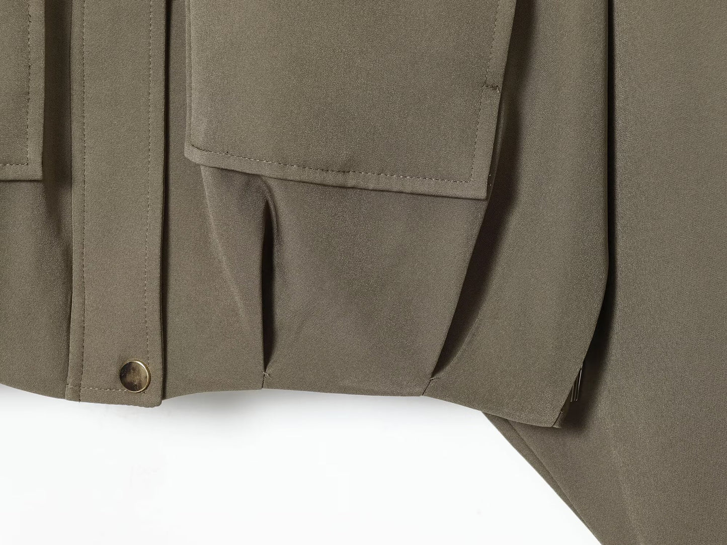 Women's new pleated hem loose pilot jacket Coat