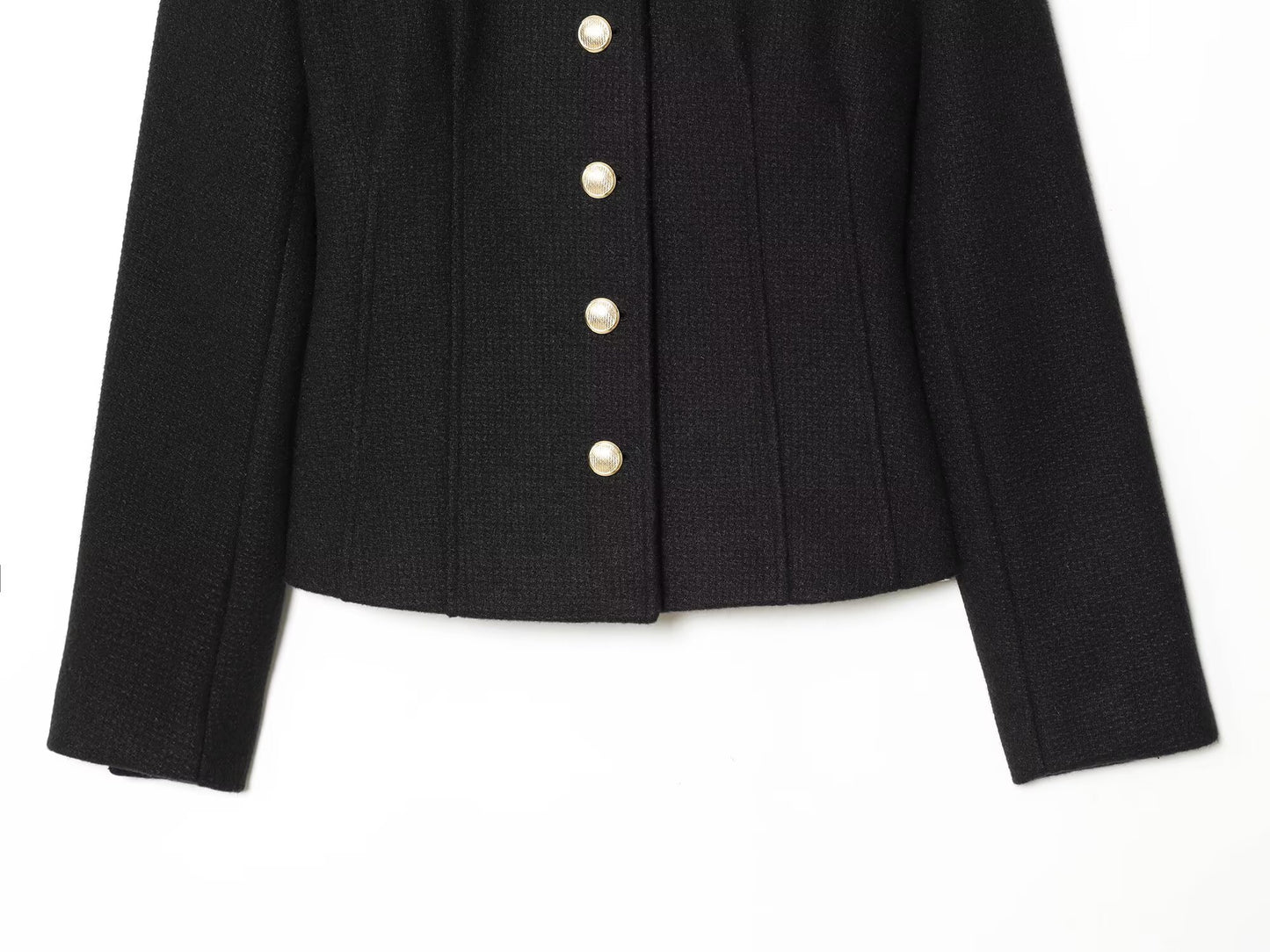 Women's O Neck slim single breasted Blazer Coat