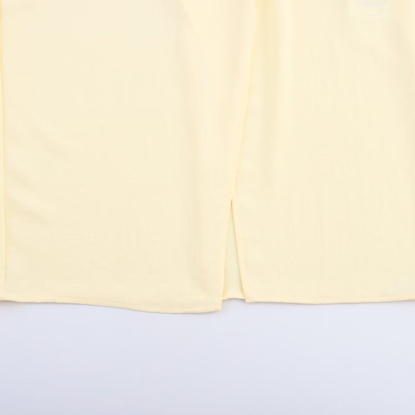 Women's New Fashion Knot Decoration Opening Design Midi Dress