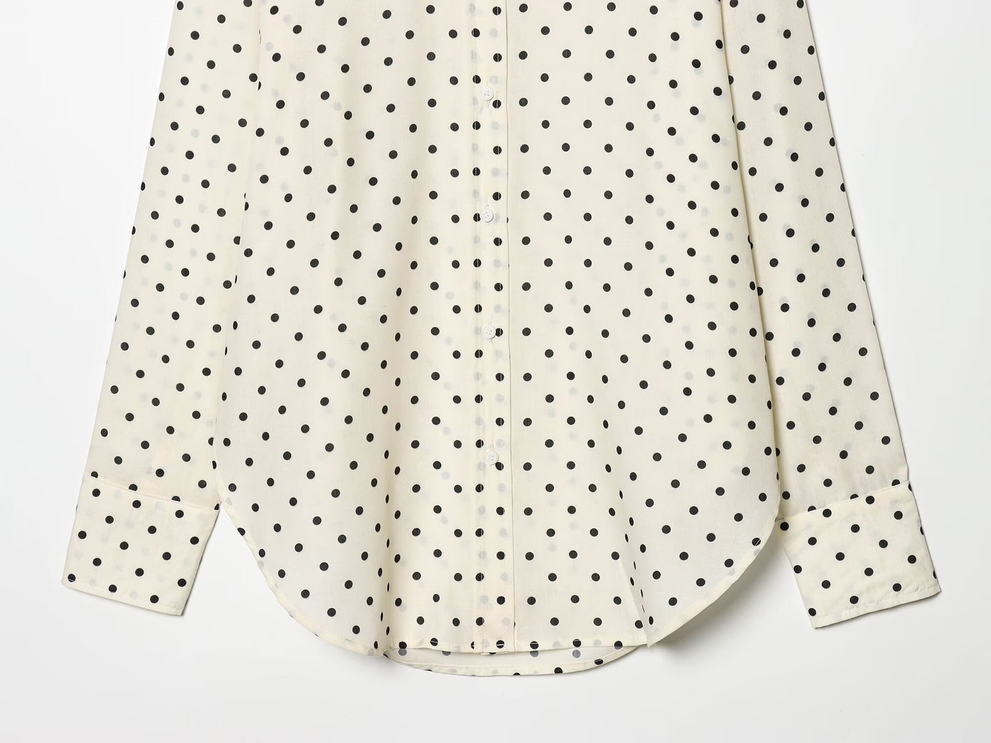 Women's retro polka dot casual Lapel shirt