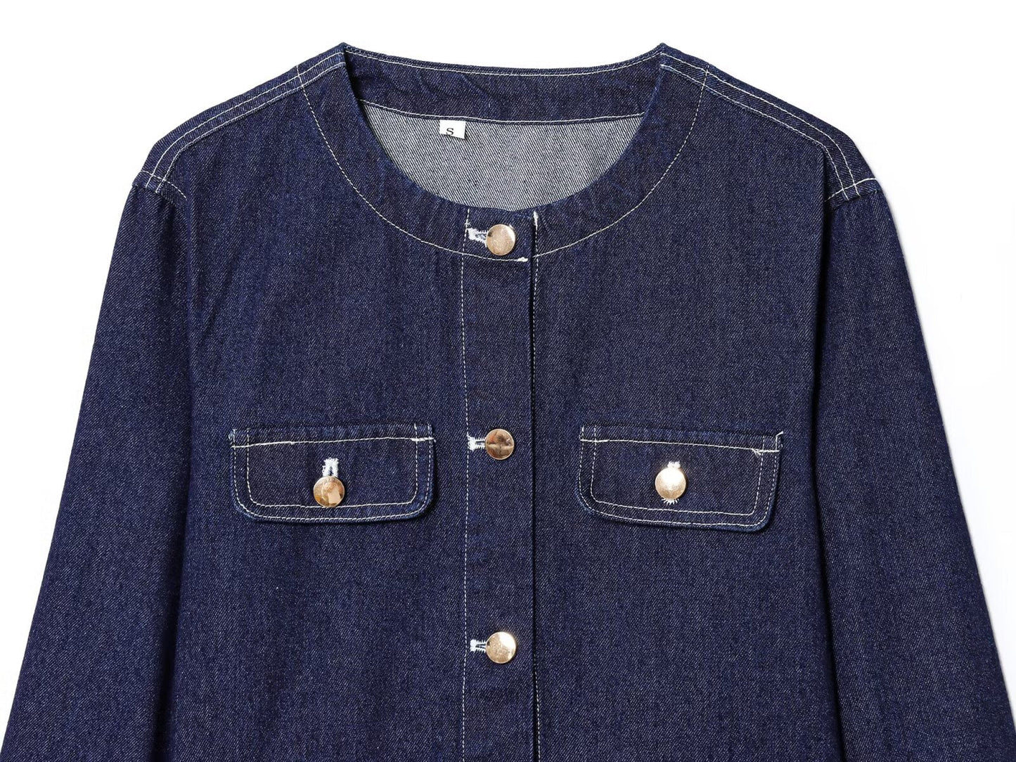 Women's new fashion casual single breasted denim jacket Coat