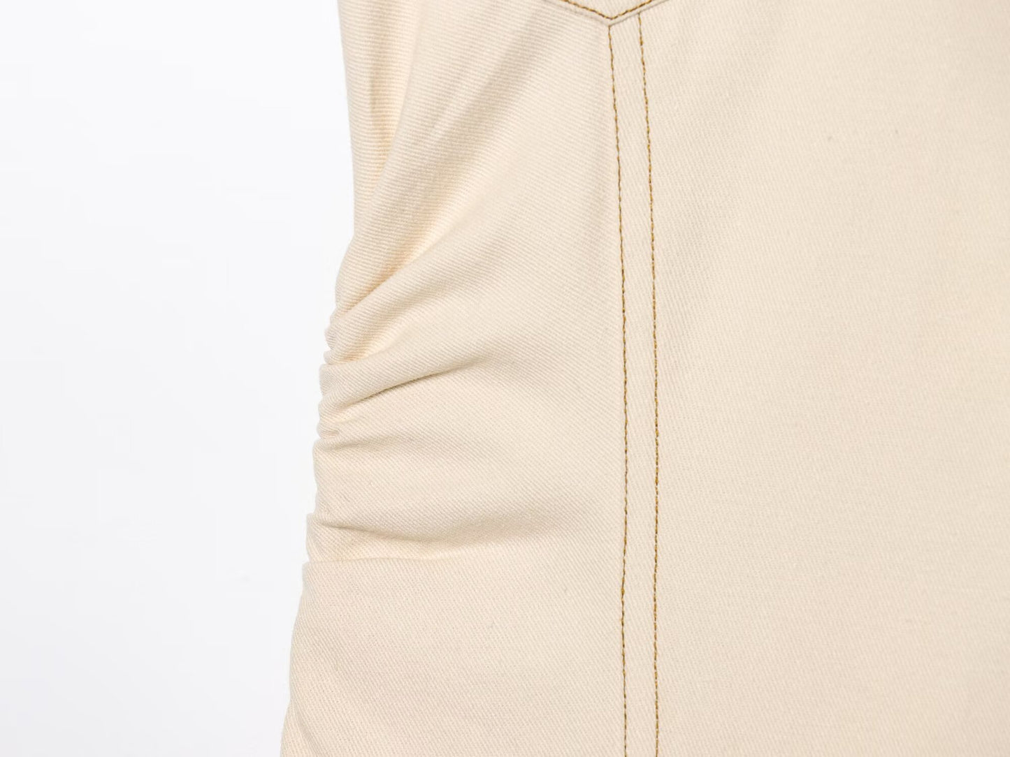 Women's new fashion waist pleated design slim single breasted short sleeved MIDI dress