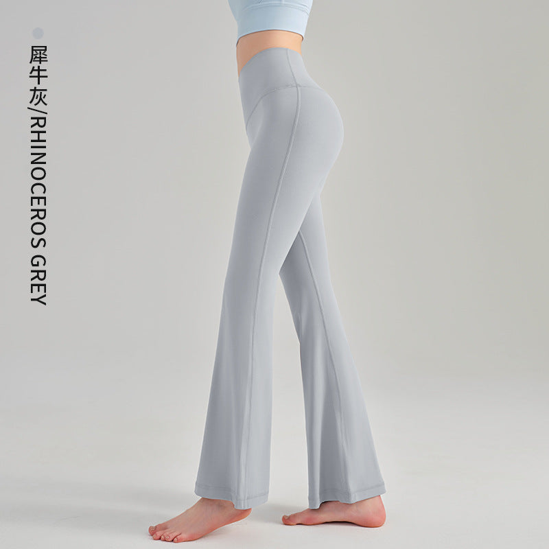 Women's New Nude High Waist Hip Yoga Clothes Fitness New Tight Micro-pull Yoga Pants