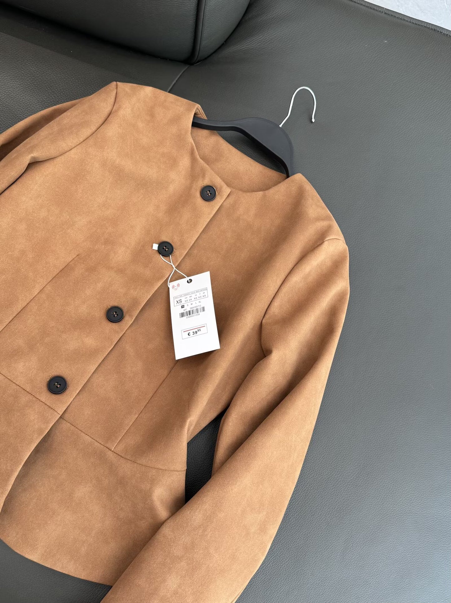 Women's 2025 fashion slim short leather jacket Coat