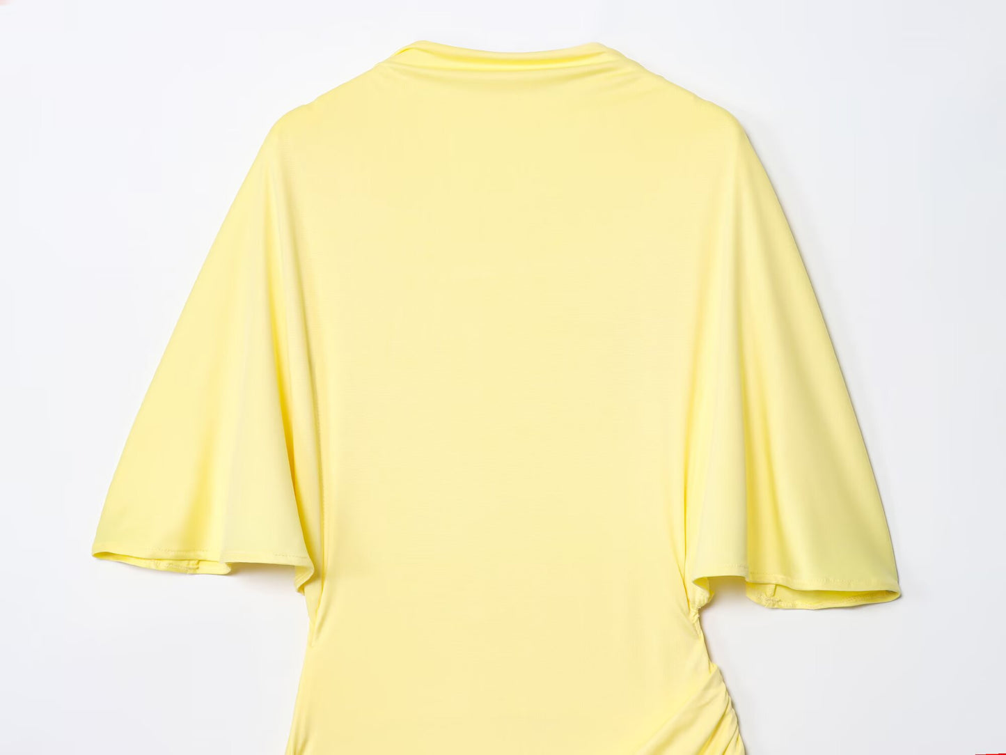 Women's new fashion backless layered decorative short sleeved MIDI dress