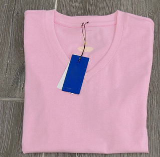 Women's new fashion casual Joker shoulder V-neck comfortable thin short-sleeved T-shirt