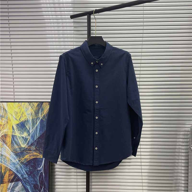 New Joker Embroidered Oxford Shirt for Men and Women Old Qian Feng Business Casual Cotton Shirt