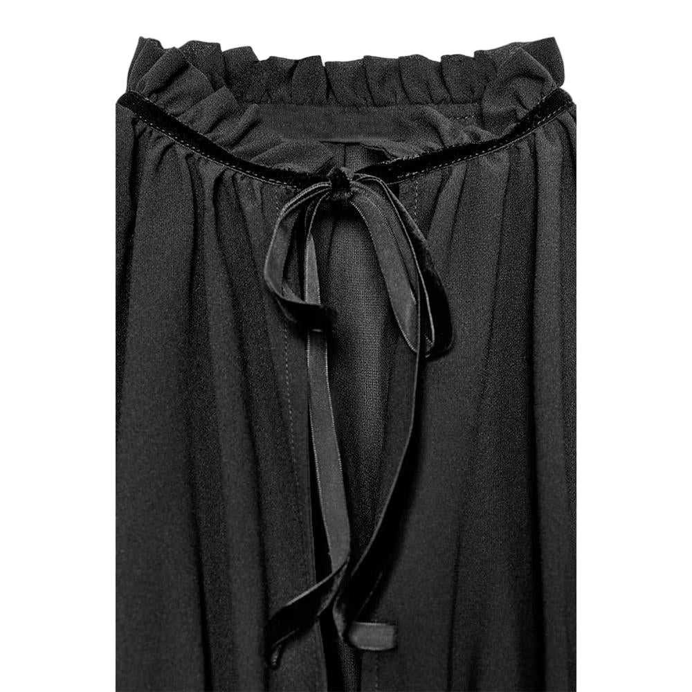 Women's bow decoration short pleated shirt