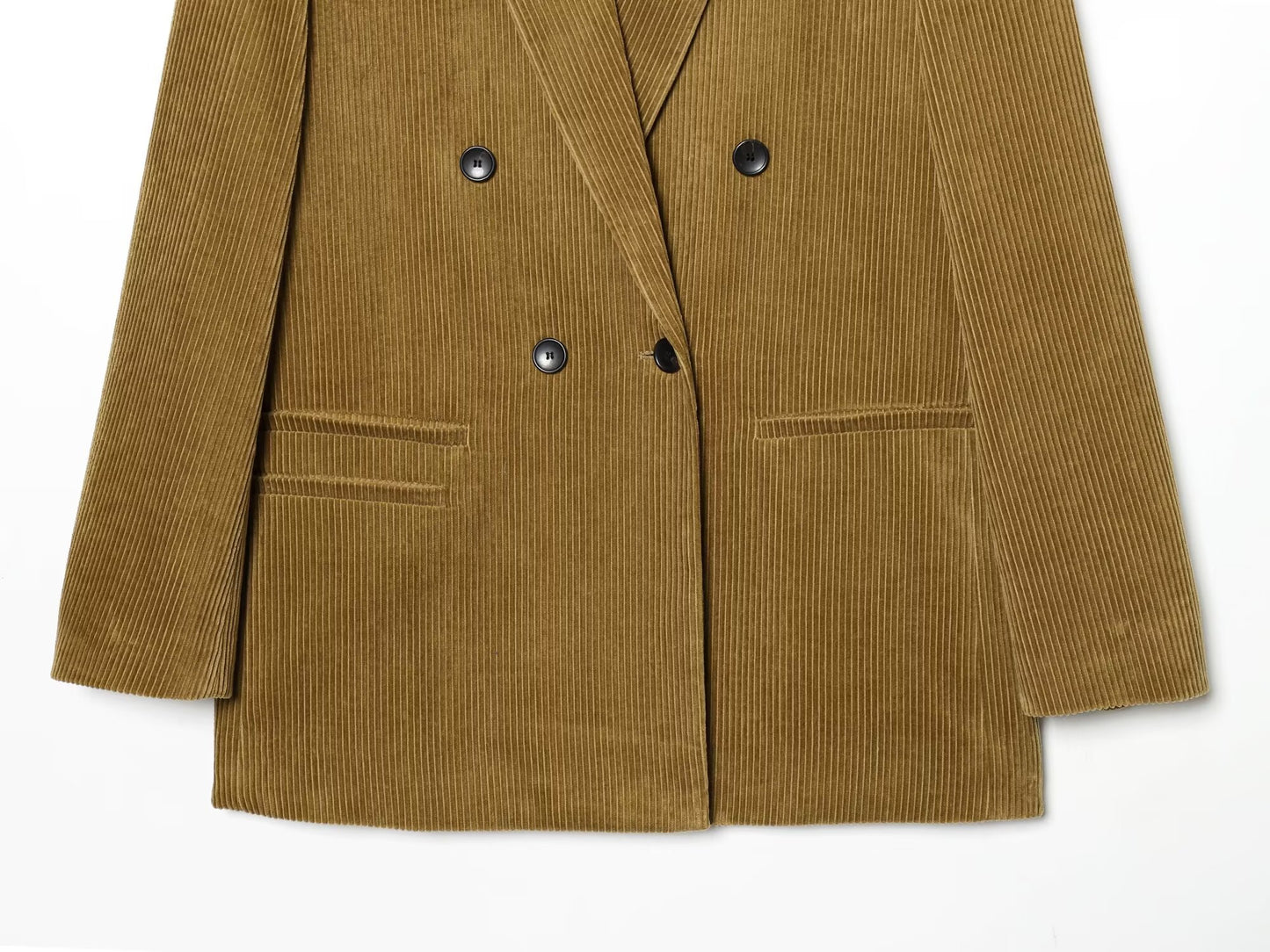 Women's loose double breasted lapel Blazer Coat