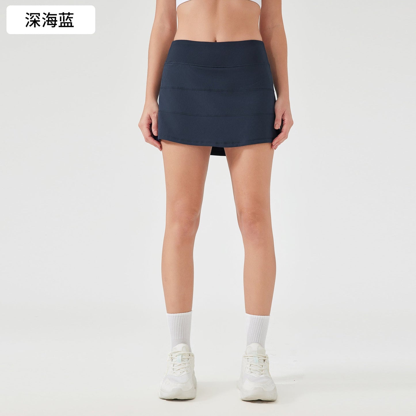 Women's New Joker Waist Pocket Quick-drying Breathable Tennis Skirt Fake Two-piece Anti-exposure Yoga Fitness Skirt