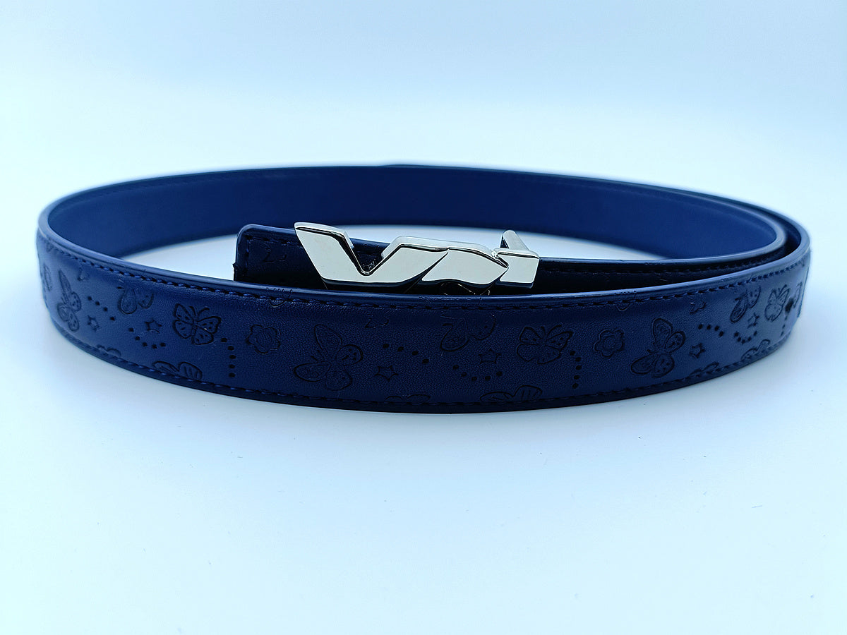 Women's new casual Joker multicolor gold and silver letters decorative belt belt With a box