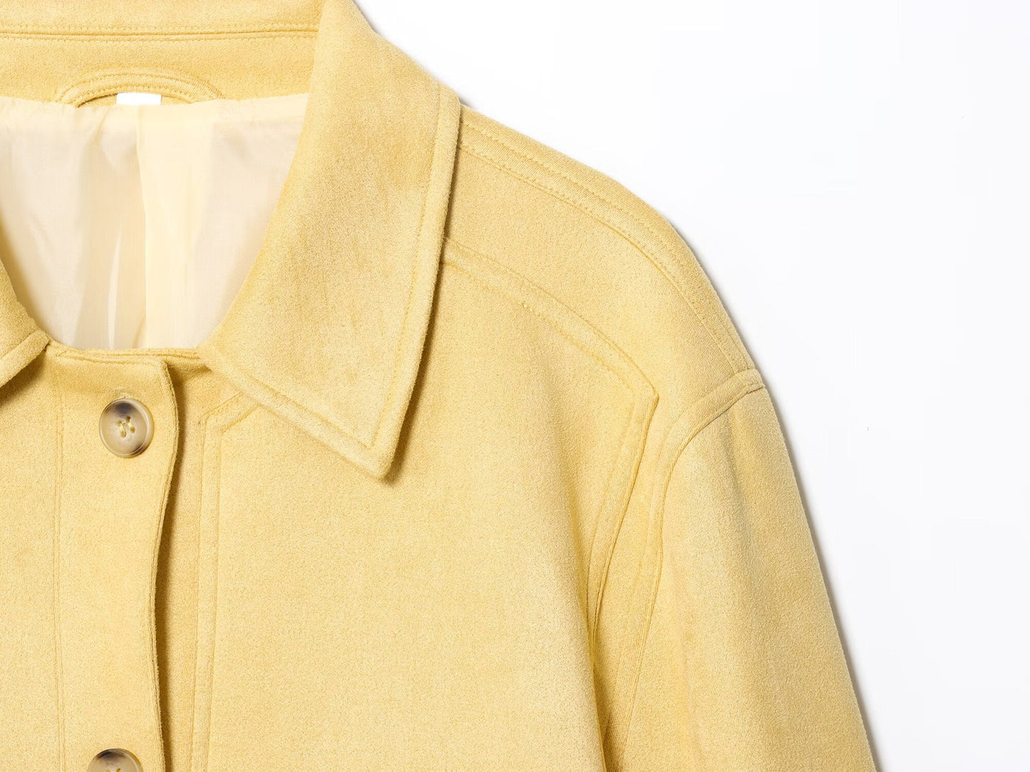 Women's 2025 new fashion loose single breasted suede Coat