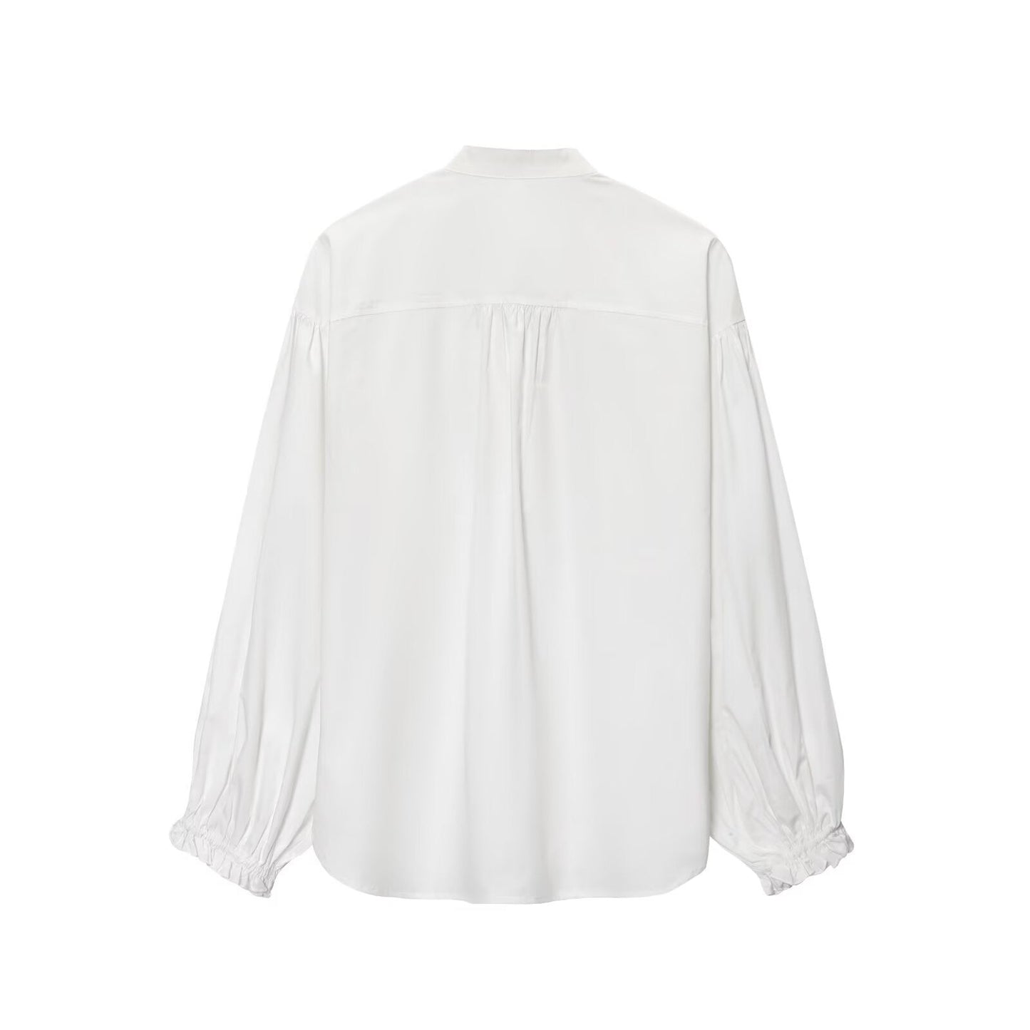 2025 Women's New Fashion Casual V-neck Bubble Sleeve Shirt Top