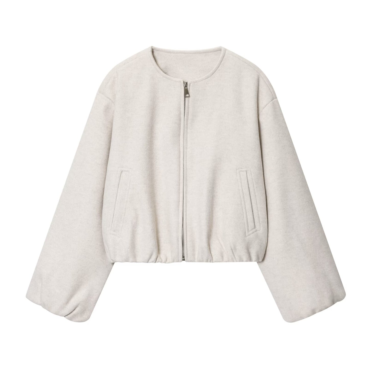 Women's 2025 fashion O Neck soft texture flying jacket Coat