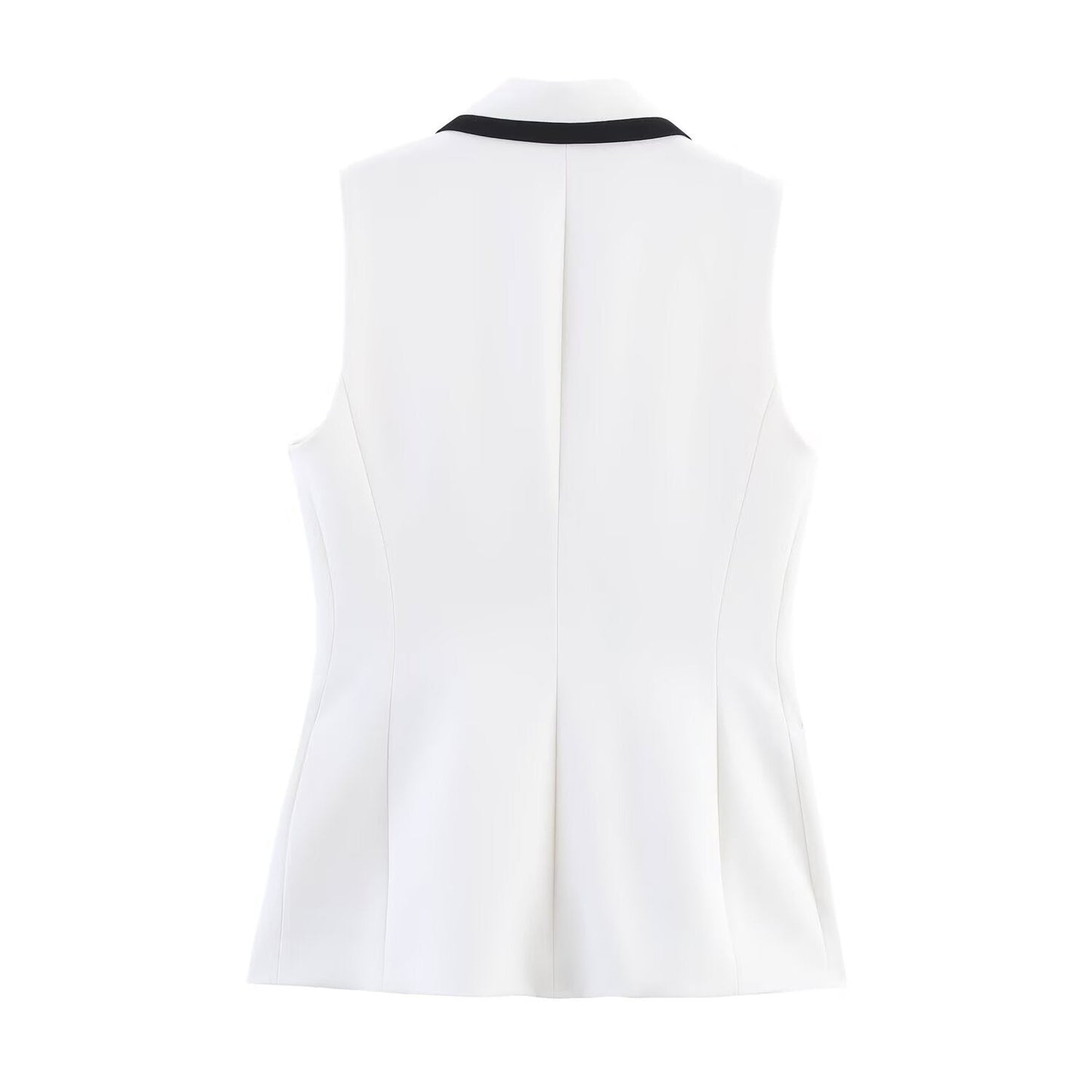 Women's new fashion casual double breasted lapel vest retro sleeveless women's vest+Shorts Women's suit