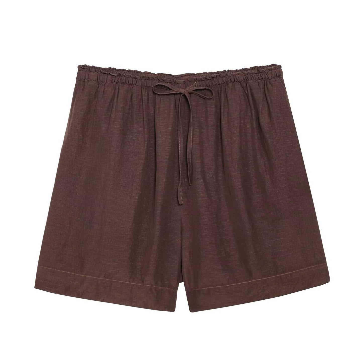 Women's new fashion loose Off Shoulder pleated top+Shorts suit