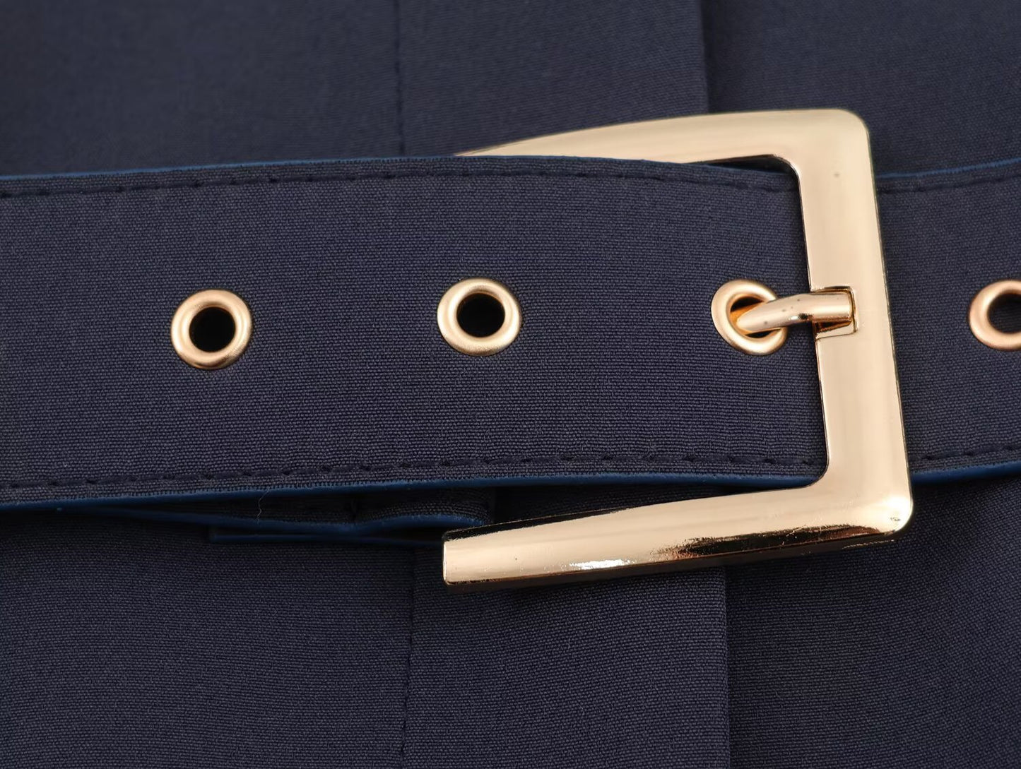 Women's new fashion with Belt slim round neck suit jacket+Pants suit