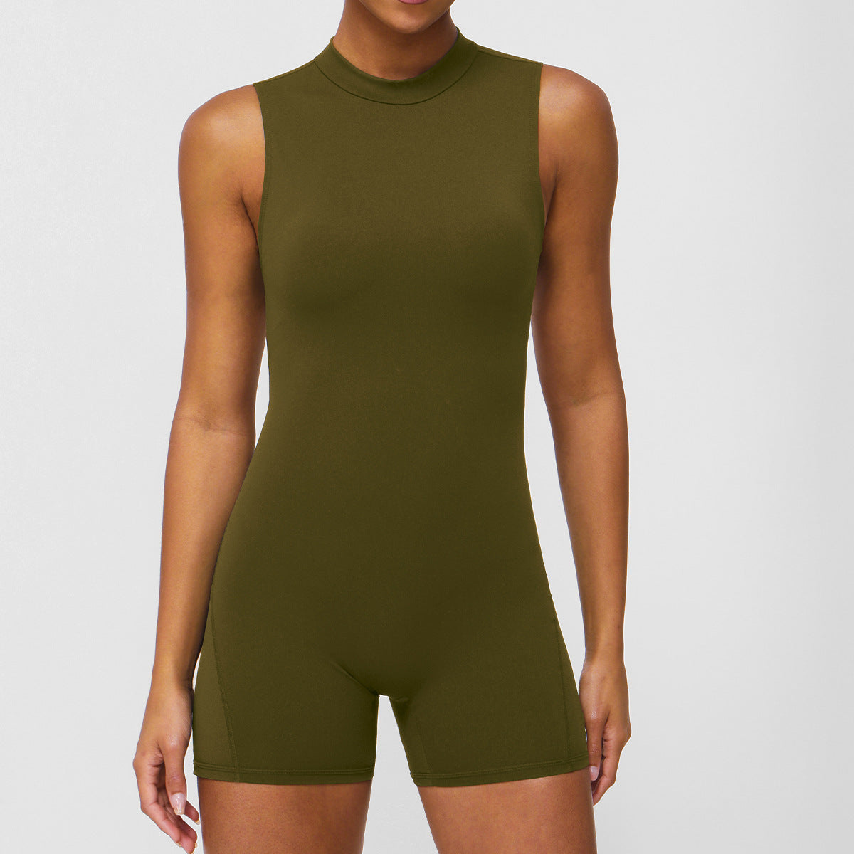 Women's New Fashion Big Backless Tight Sleeveless Yoga Jumpsuit Hip Wrinkle One-piece Indoor Training Fitness Clothes.