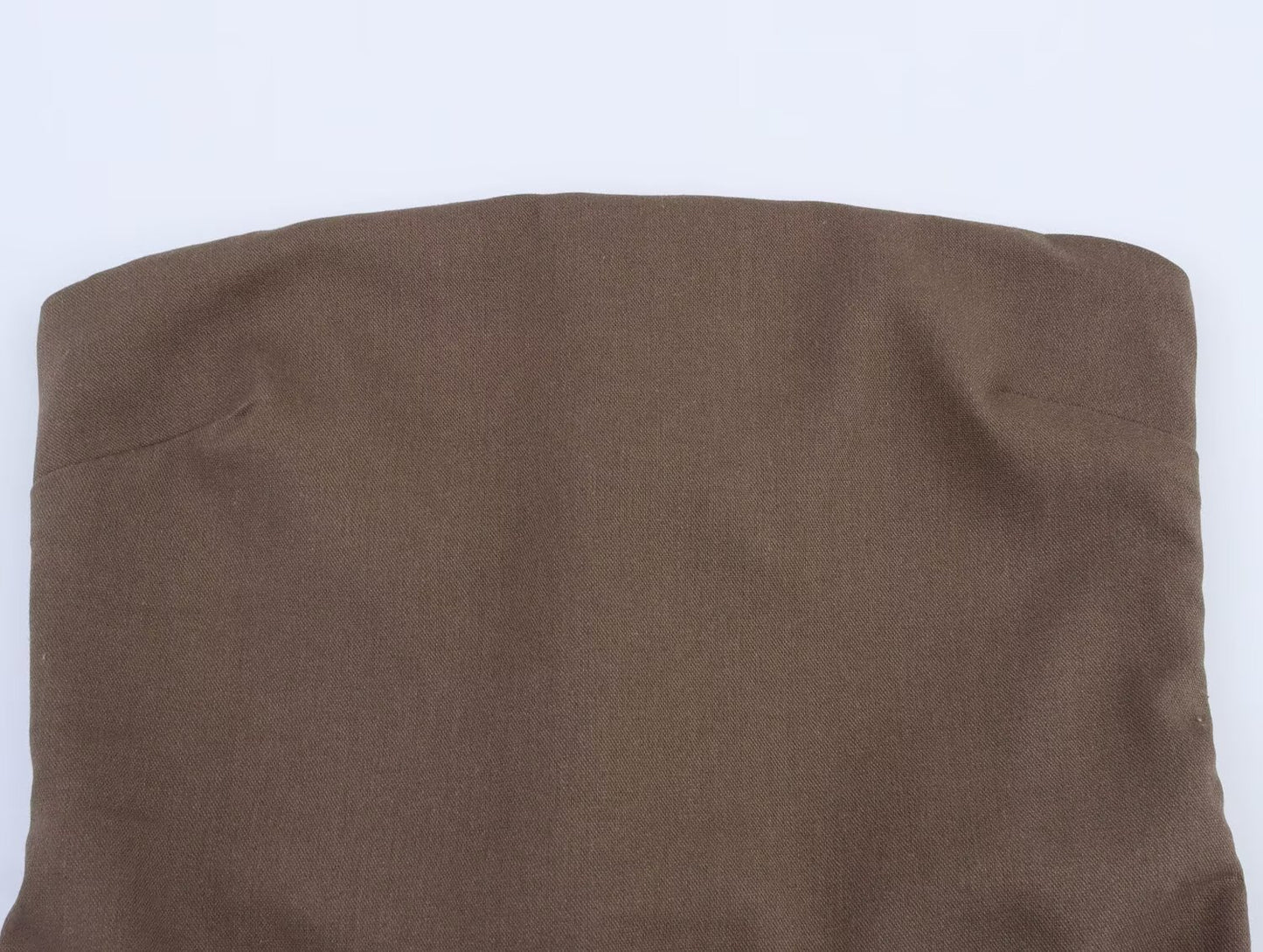 Women's new fashion sleeveless strapless off shoulder straight neck MIDI dress