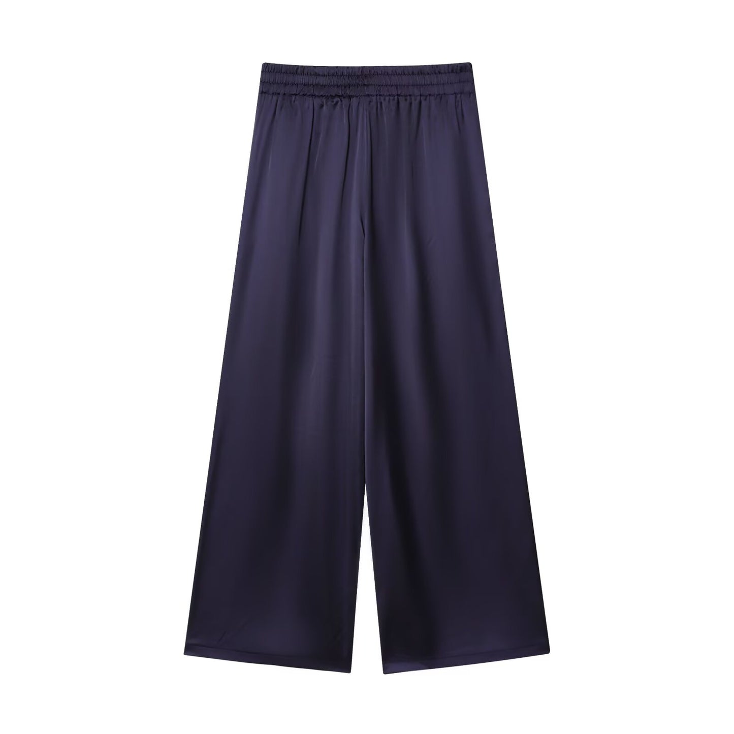 Women's new fashion with Belt short sleeved satin textured shirt+Pants suit