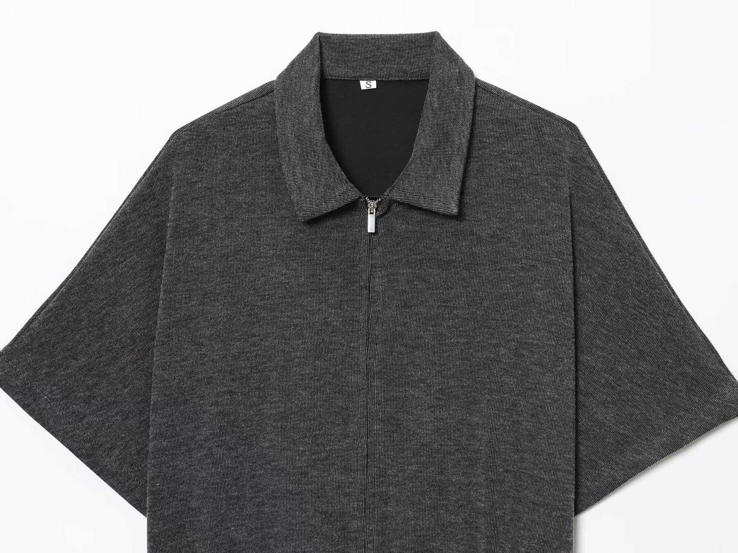 Women's new short sleeved zipper soft texture top+Pants suit