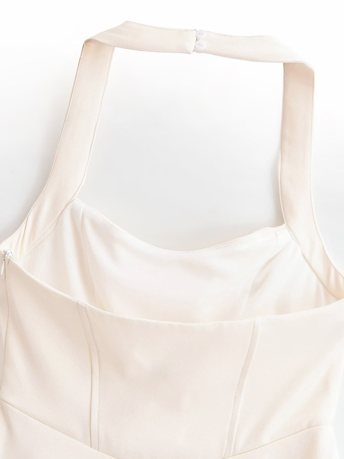 Women's hanging neck wide hem dress