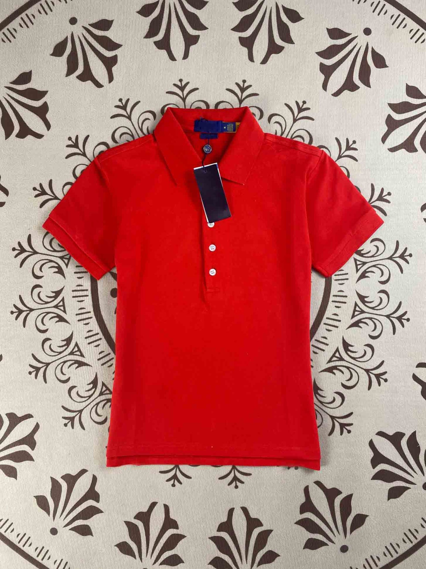 Women's New Fashion Casual Joker Five-button Embroidered Short-sleeved POLO Shirt