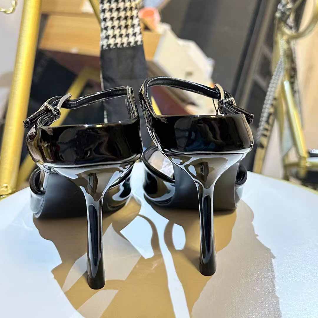 Women's New Fashion Joker Patent Leather Effect High Heels French High Heels