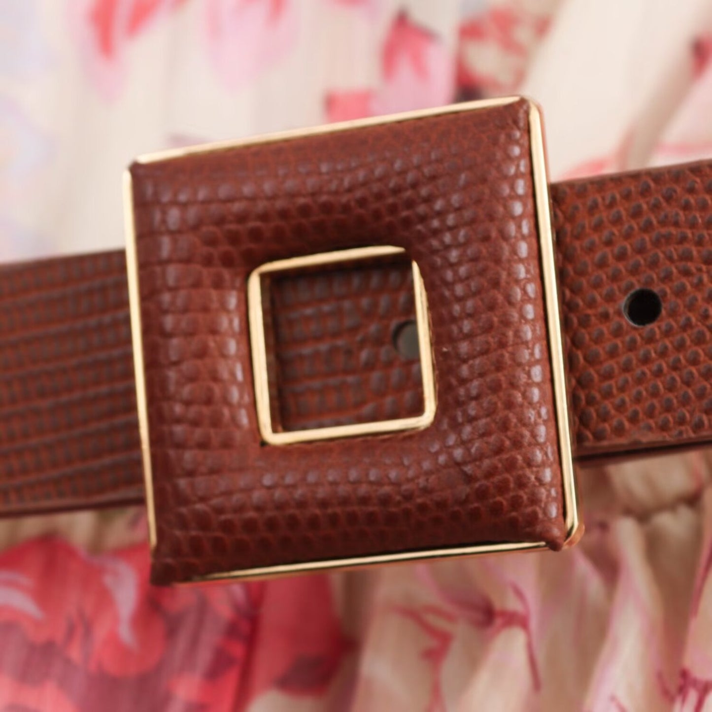 Women's new chic Fashion with Belt bow tie decoration loose flower print MIDI dress retro long sleeved women's dress Mujer