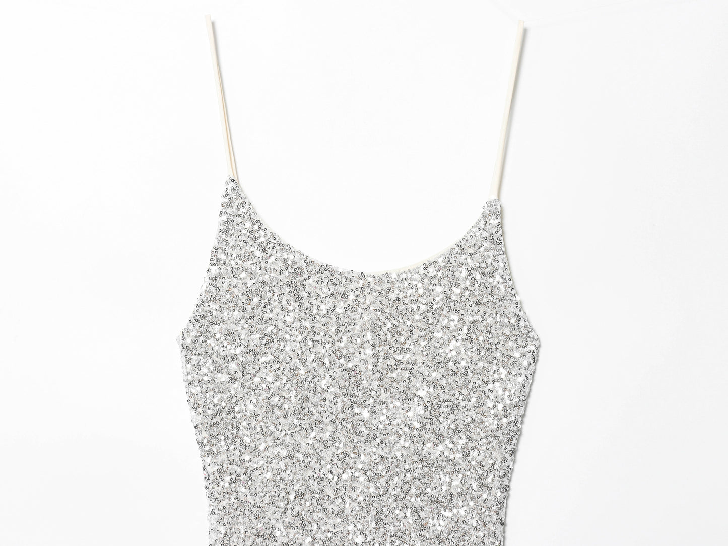 Women's New Fashion Bead Decoration Underwear Style suspender Midi Dress