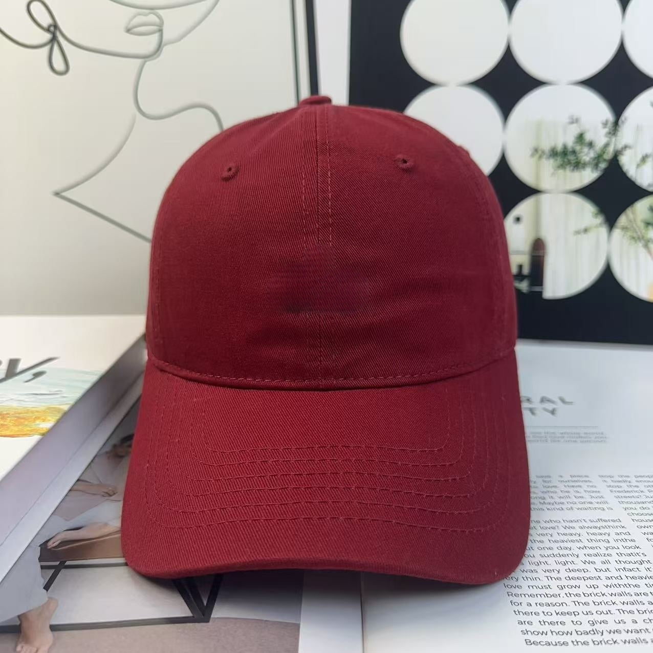 Men's and Women's Casual Joker Three-dimensional Letters Baseball Cap Big Head Wai Outdoor Cap.