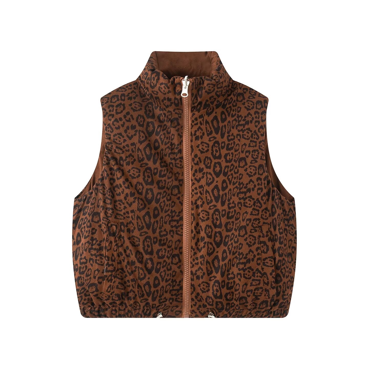 Women's new two-wear design suede cotton vest