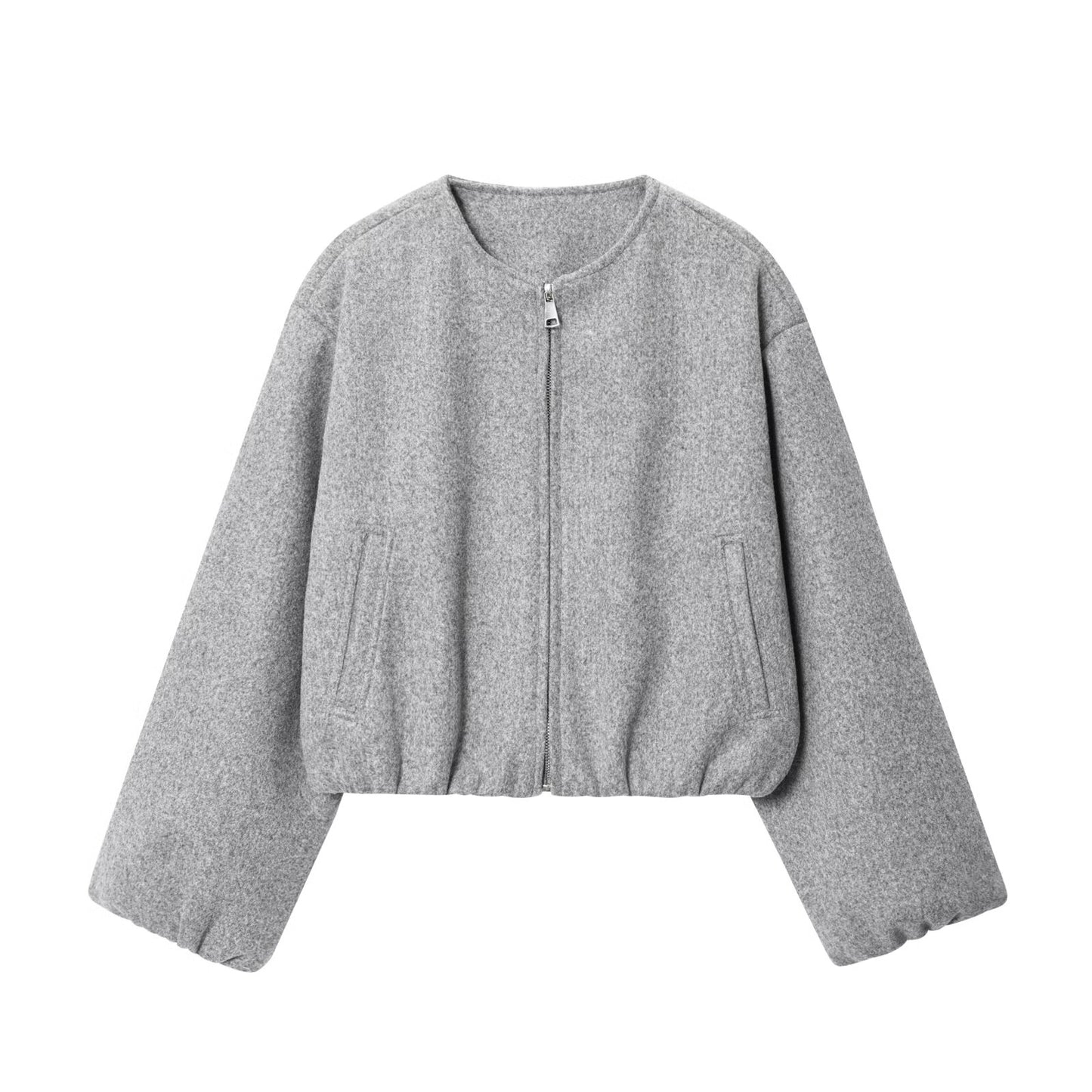 Women's 2025 fashion O Neck soft texture flying jacket Coat