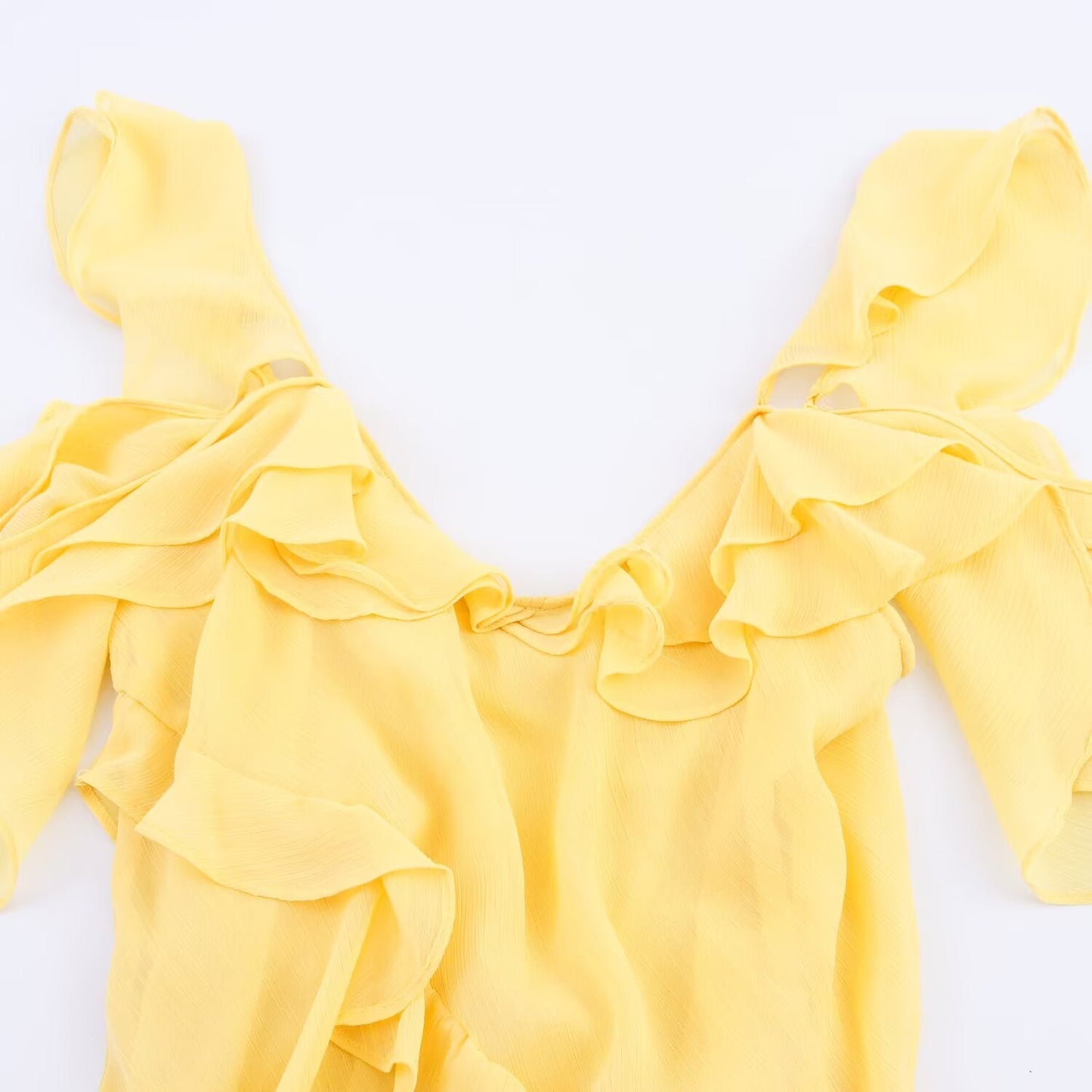 Women's New Fashion Stacked Decorative Splicing Chiffon Midi Dress