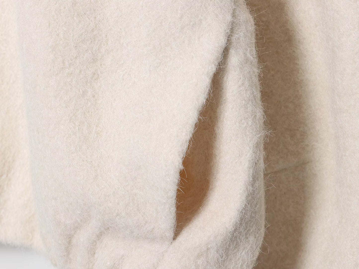 Women's new fashion short stand collar fur Woolen jacket Coat