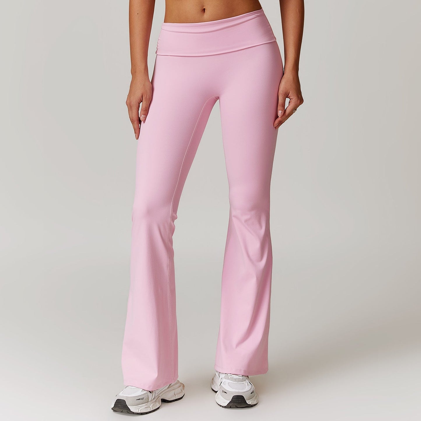 Women's New High-waist Hip Yoga Pants Casual Tight-fitting Wide-leg Flared Pants Sports Fitness Pants.