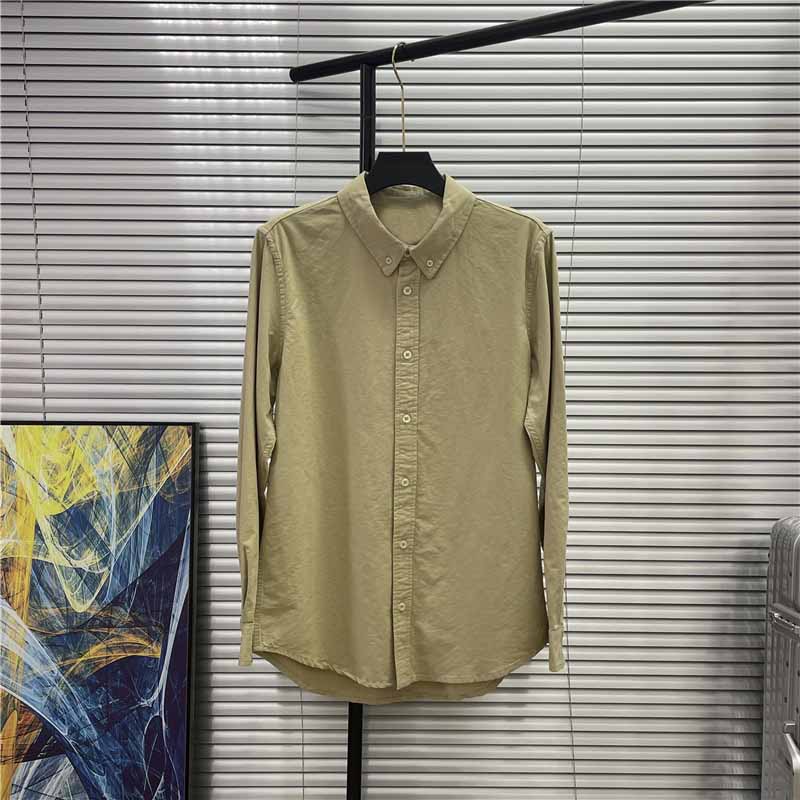 Embroidered Oxford Cloth Shirt Men's and Women's Business Casual Cotton Shirt