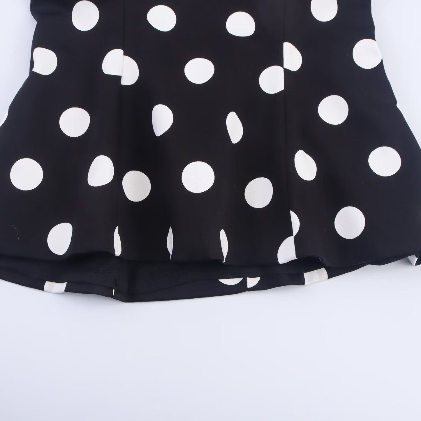 Women's summer fashion bow decoration polka dot hanging neck top