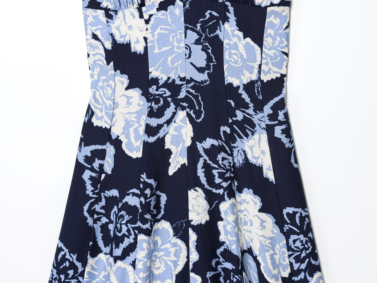 Women's New Fashion Sleeveless Printed Hanging Neck Midi Dress